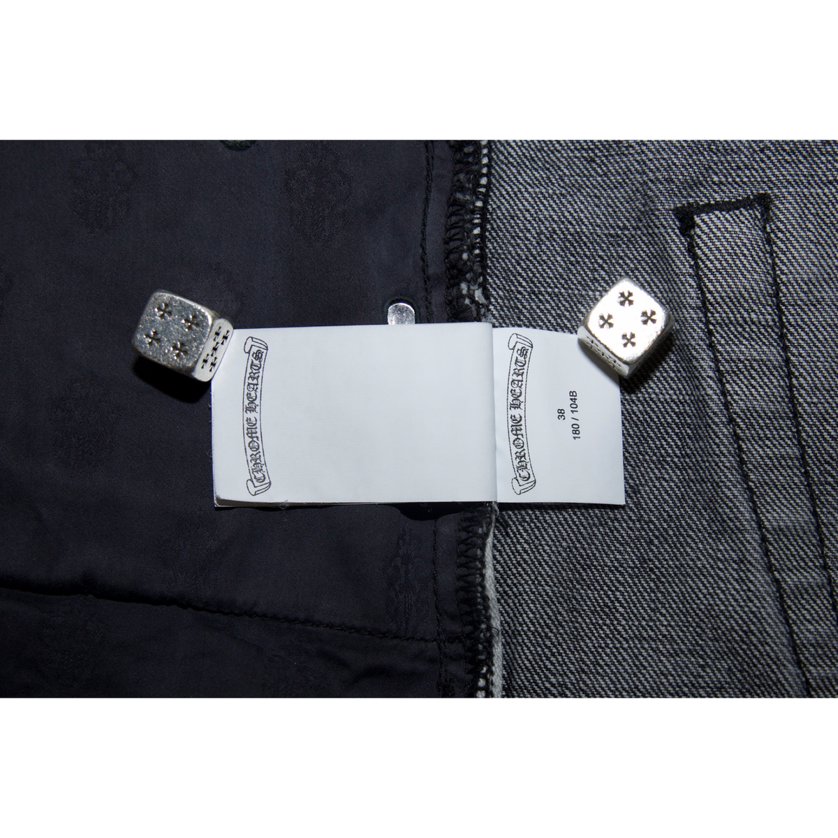Chrome Hearts Levi's 501 Drake CLB Black & Red Cross Jeans Black