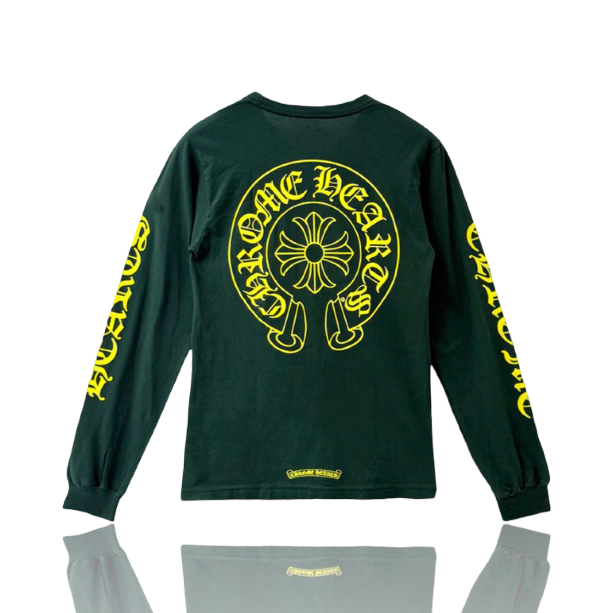Chrome Hearts Horseshoe Logo Longsleeve Green/Yellow