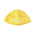 Celine Embroidered Logo Beanie SS23 Yellow