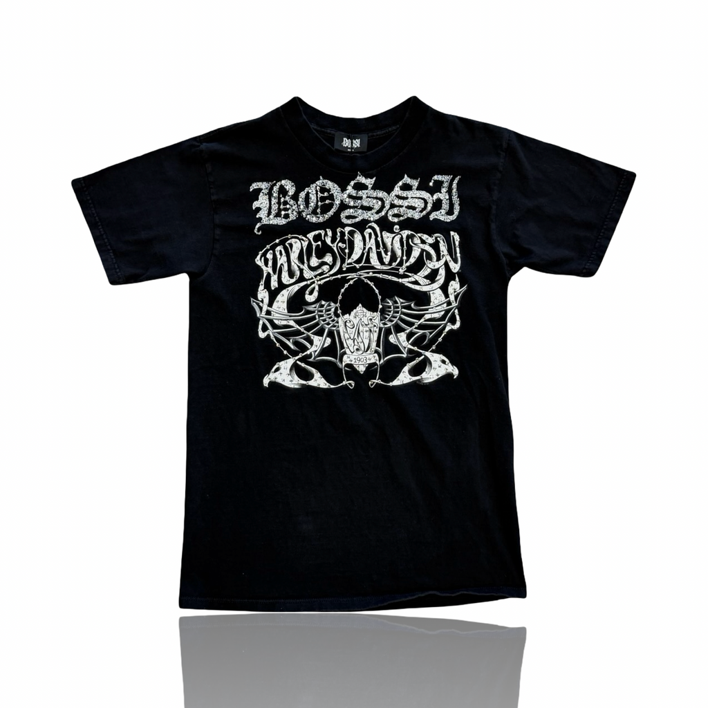 BOSSI Vintage Longhorn Davidson Tee Black