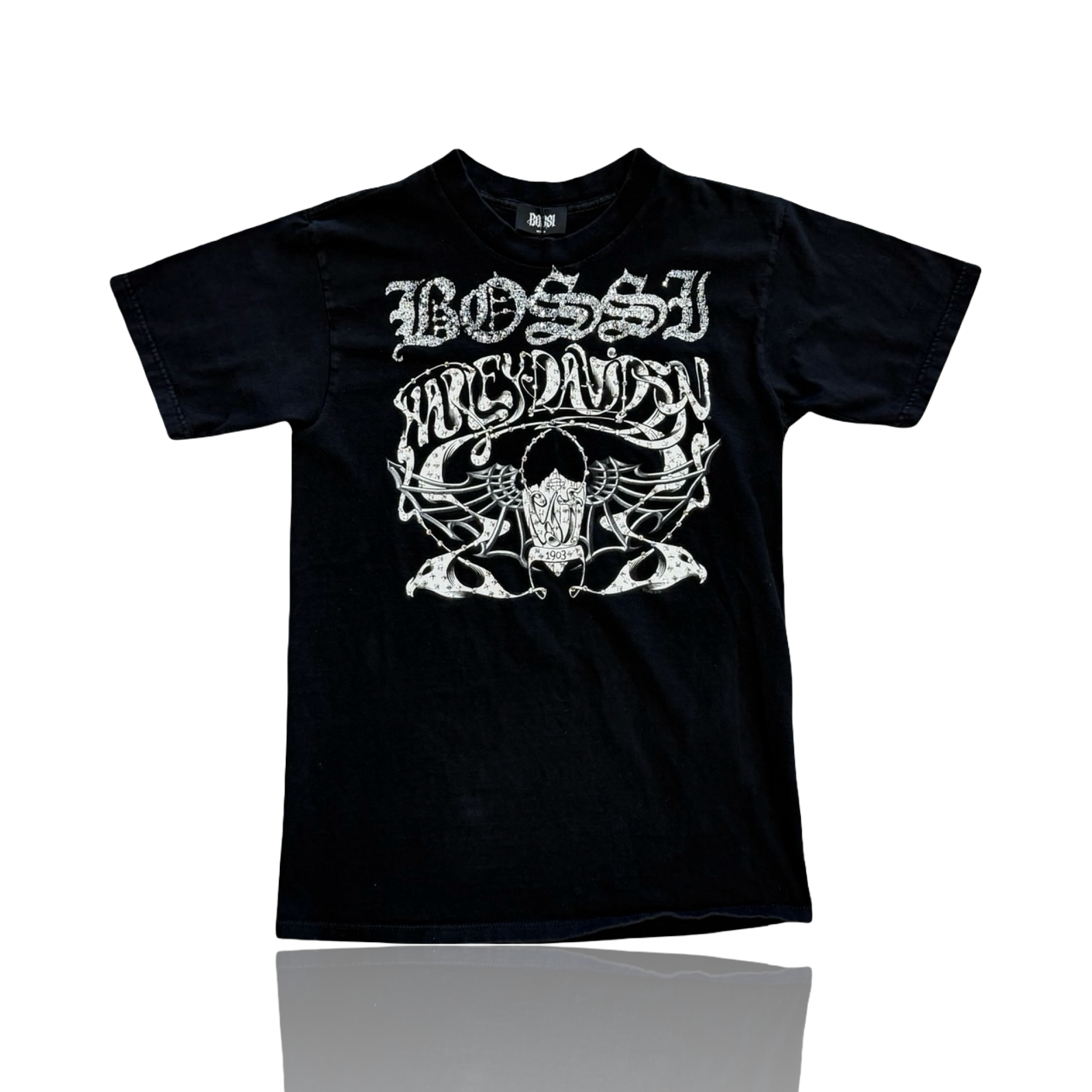 BOSSI Vintage Longhorn Davidson Tee Black