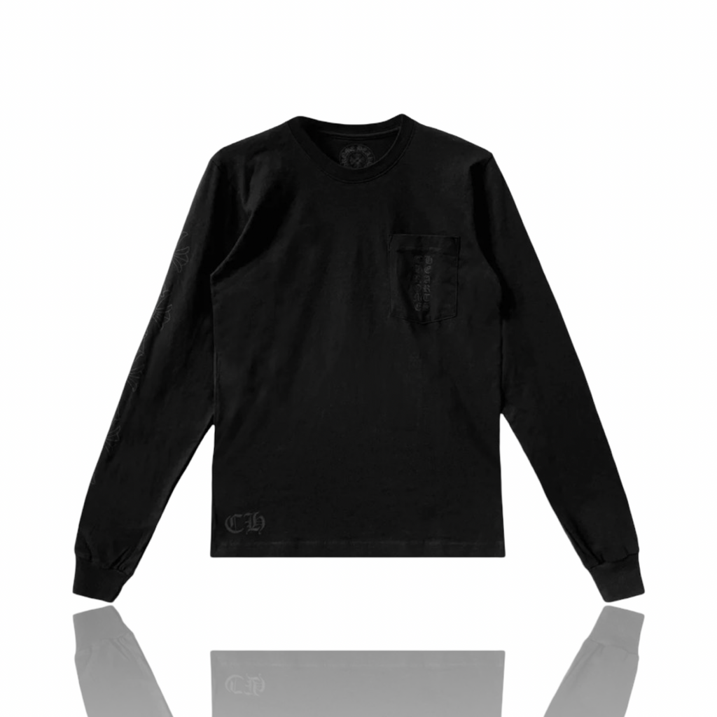 Chrome Hearts Miami Exclusive Vertical Logo Cemetery Longsleeve