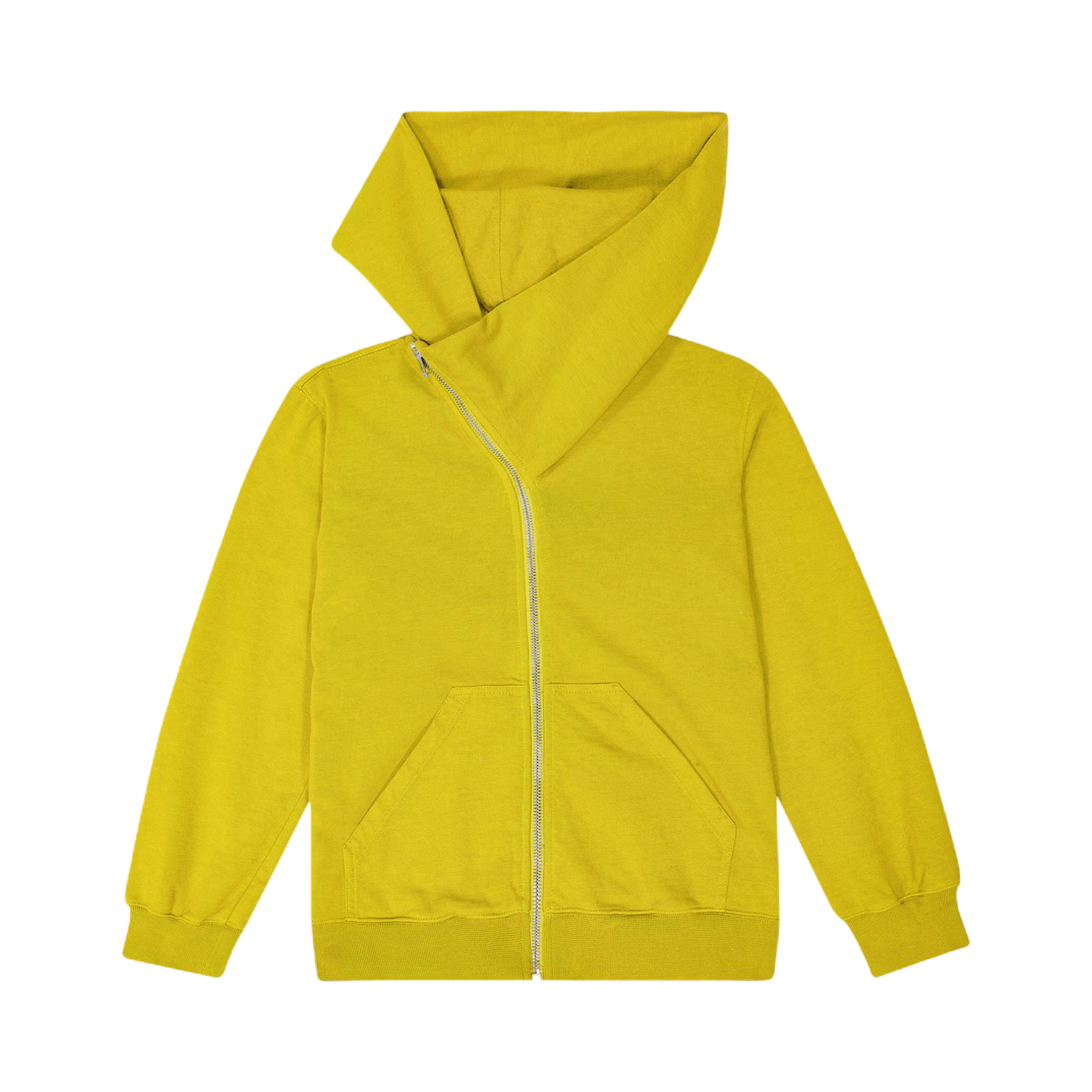 Rick Owens Asymmetric Mountain Hoodie Yellow