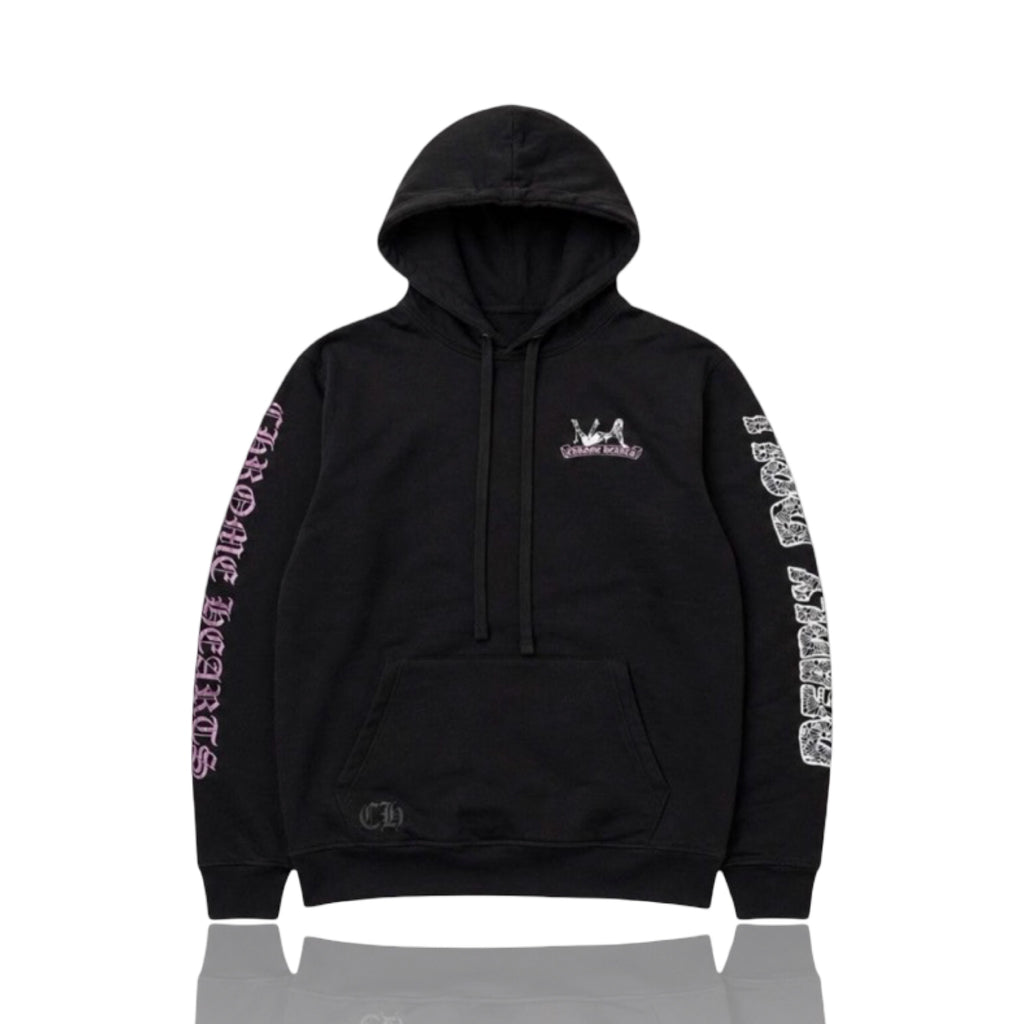 Chrome Hearts Deadly Doll Dagger Logo Pink/Black Hoodie