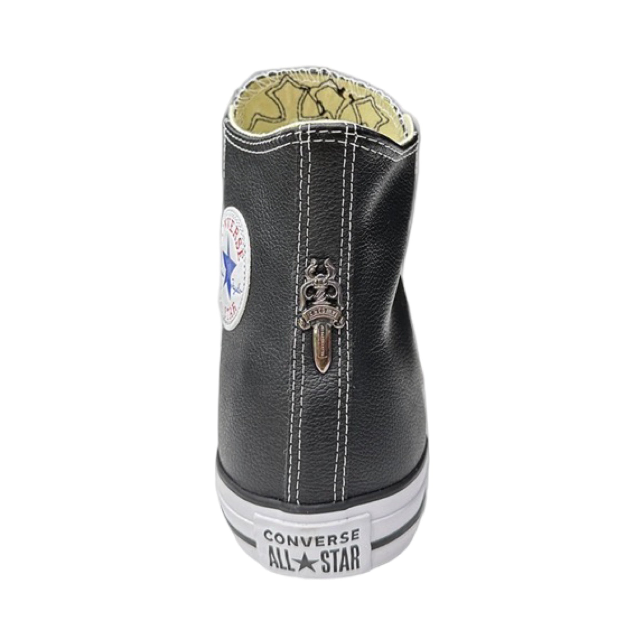 Chrome Heart Leather Triple Cross Converse Black