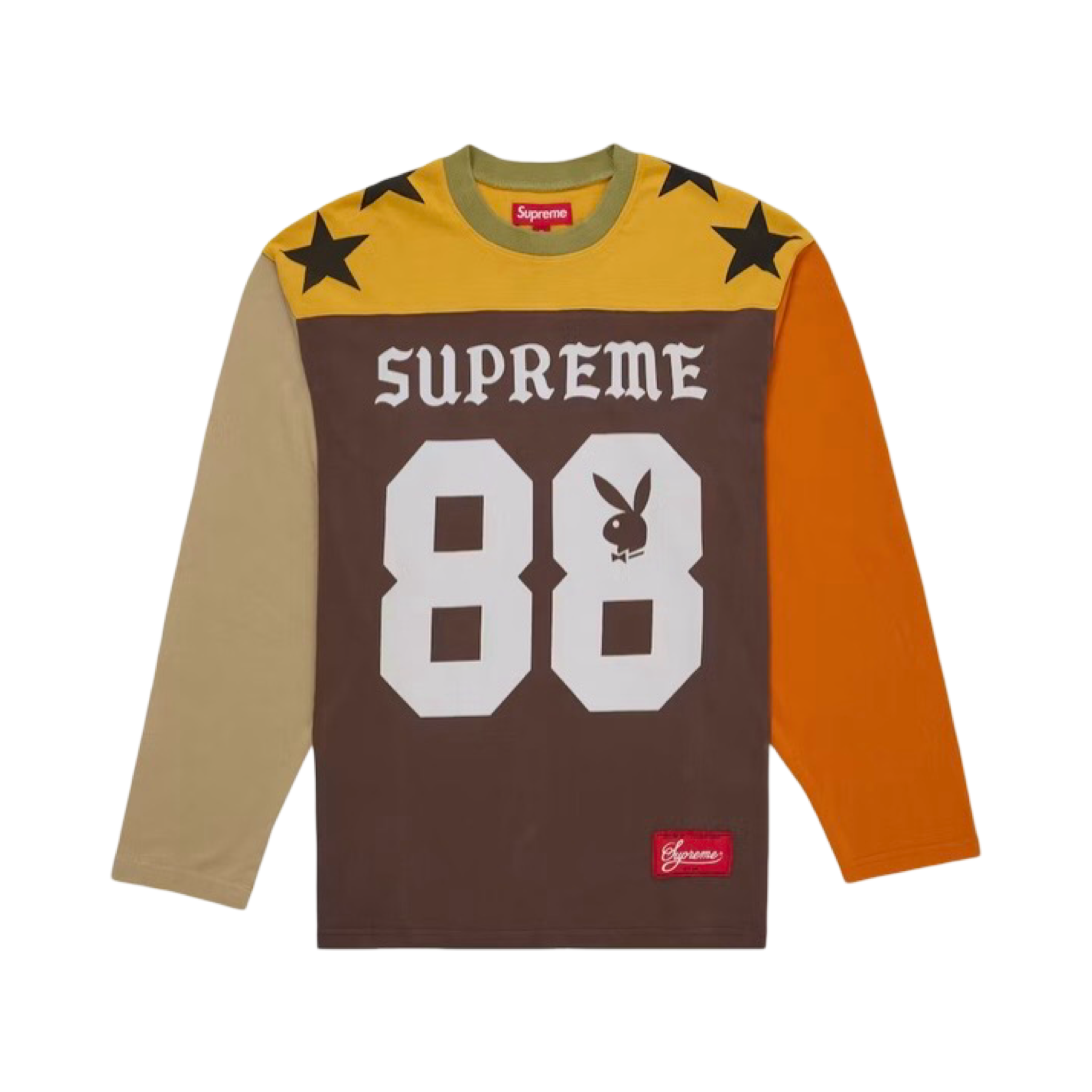 Supreme X Playboy Football Jersey Yellow/Brown