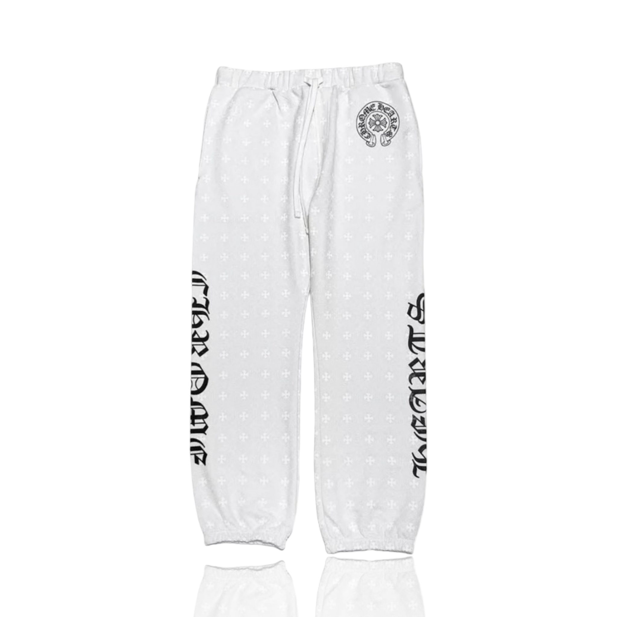 Chrome Hearts Pattern Cross Script Logo Sweats White