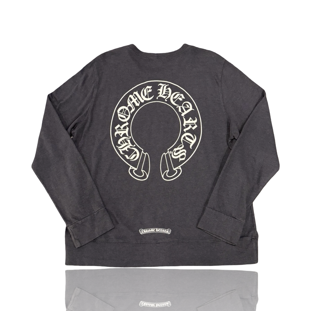Chrome Hearts Matty Boy Chomper Patch Longsleeve Grey