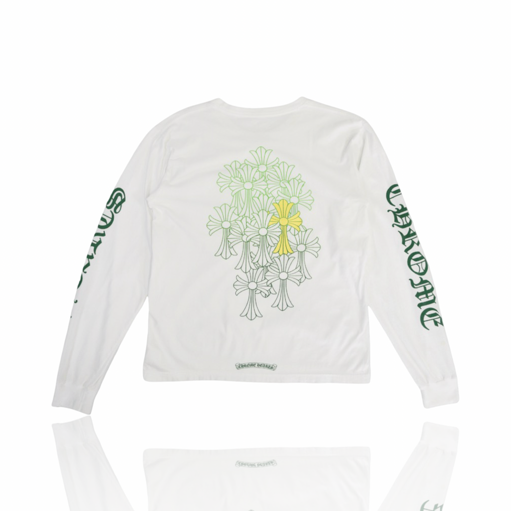 Chrome Hearts Longsleeve Green Cemetery Cross White