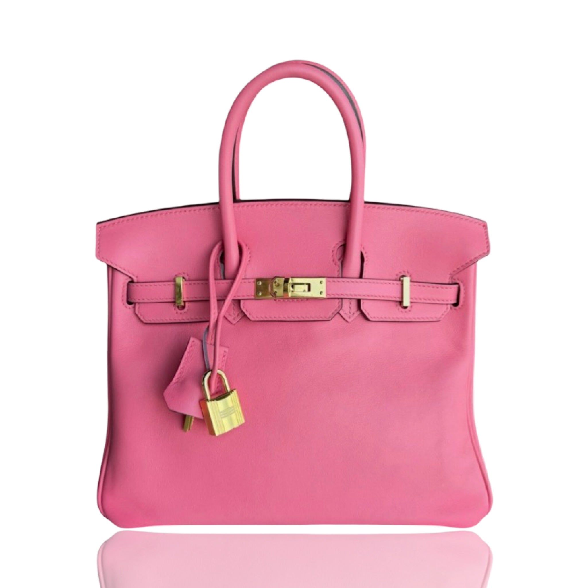 Hermes Birkin 25 Rose Azalee Sooft Gold Hardware