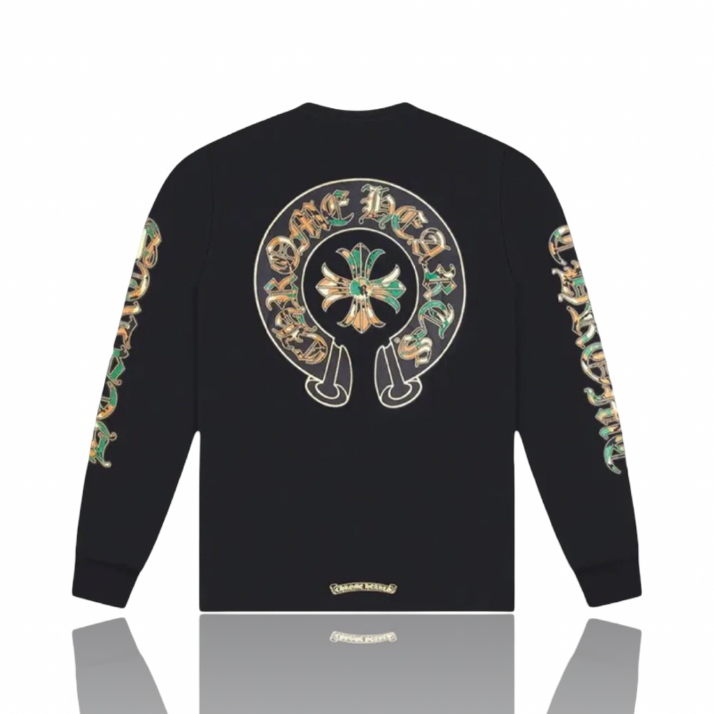 Chrome Hearts Camo Triple Cross Horseshoe Long Sleeve Black