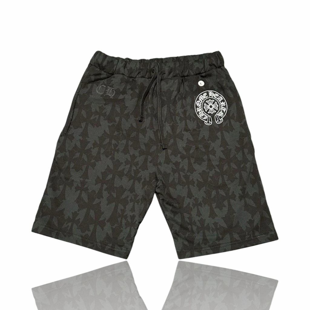 Chrome Hearts Black Cemetery Sweat Shorts