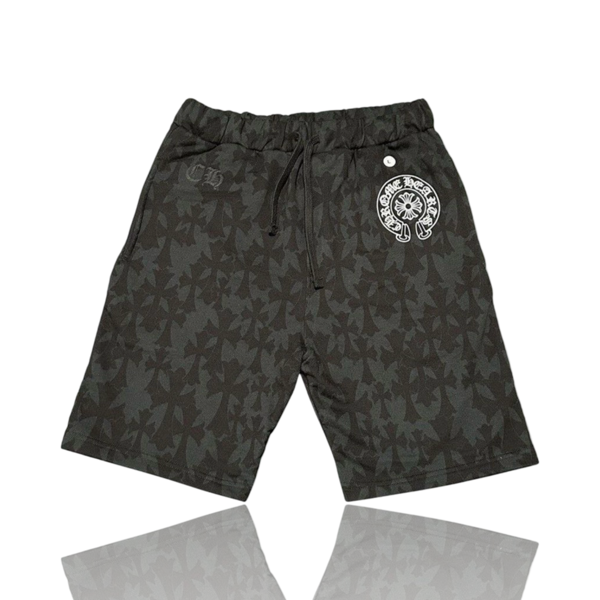 Chrome Hearts Black Cemetery Sweat Shorts