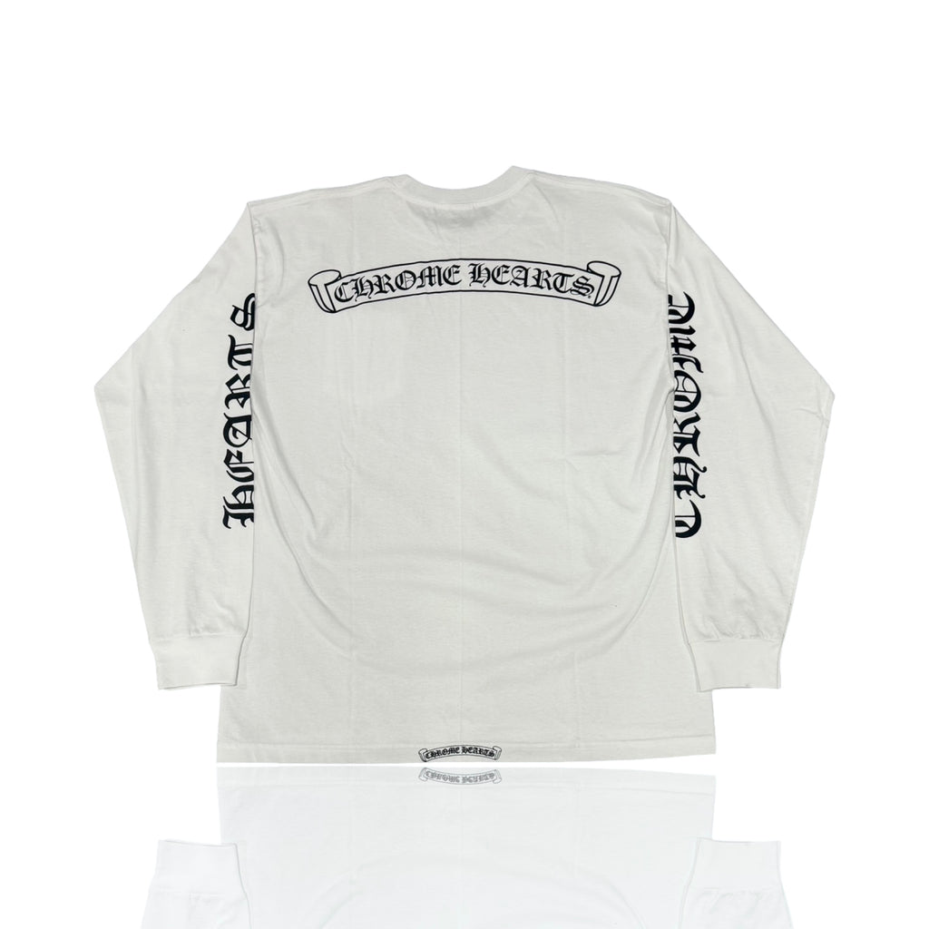 Chrome Hearts Vertical Logo Pocket Longsleeve White