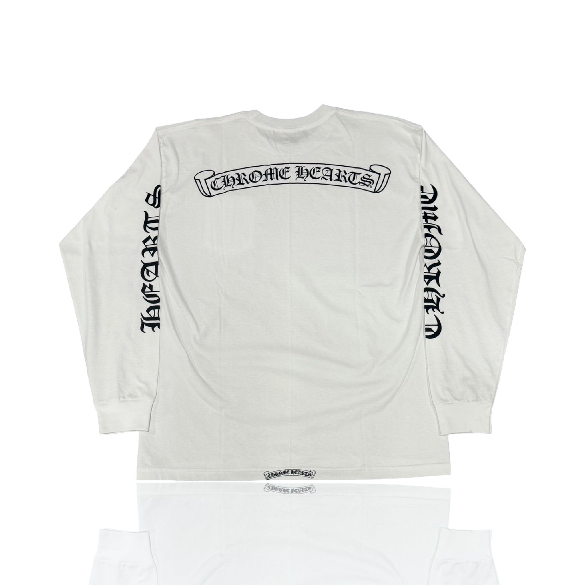 Chrome Hearts Vertical Logo Pocket Longsleeve White