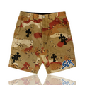 Chrome Hearts Sex Records Leather Shorts Desert Camo
