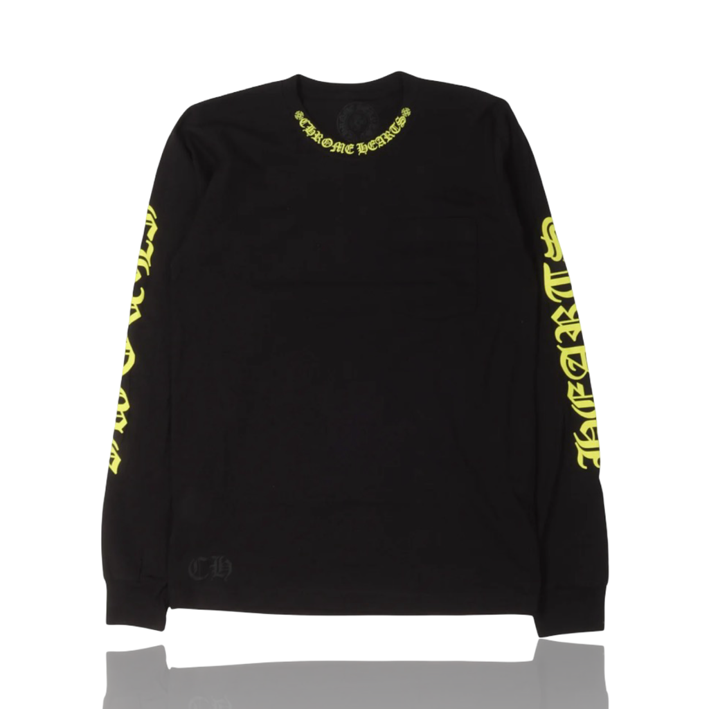 Chrome Hearts Yellow Neck Logo Longsleeve