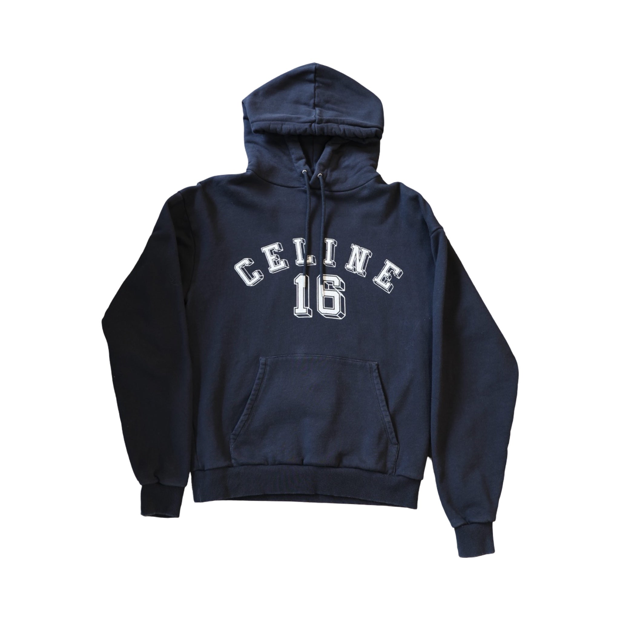 Celine 16 Loose Logo Hoodie Black