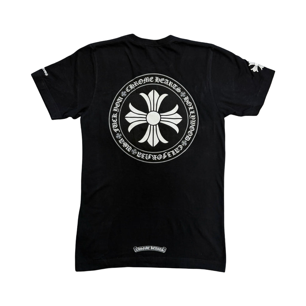 Chrome Hears Black Plus Cross Pocket Tee