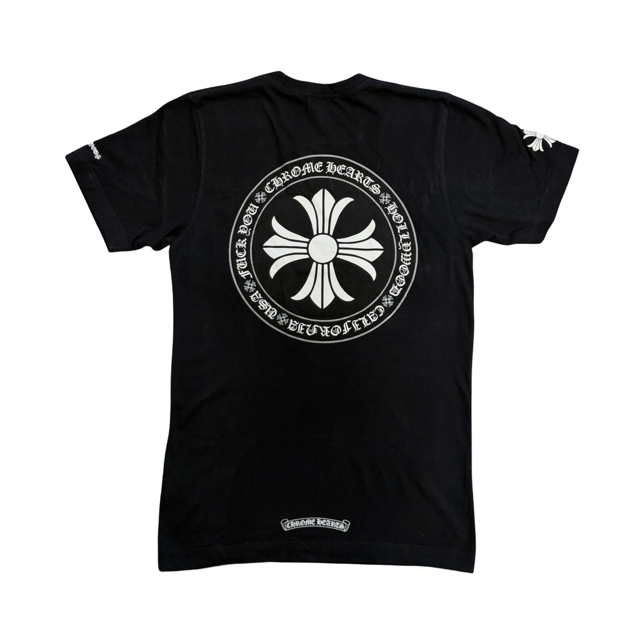Chrome Hears Black Plus Cross Pocket Tee