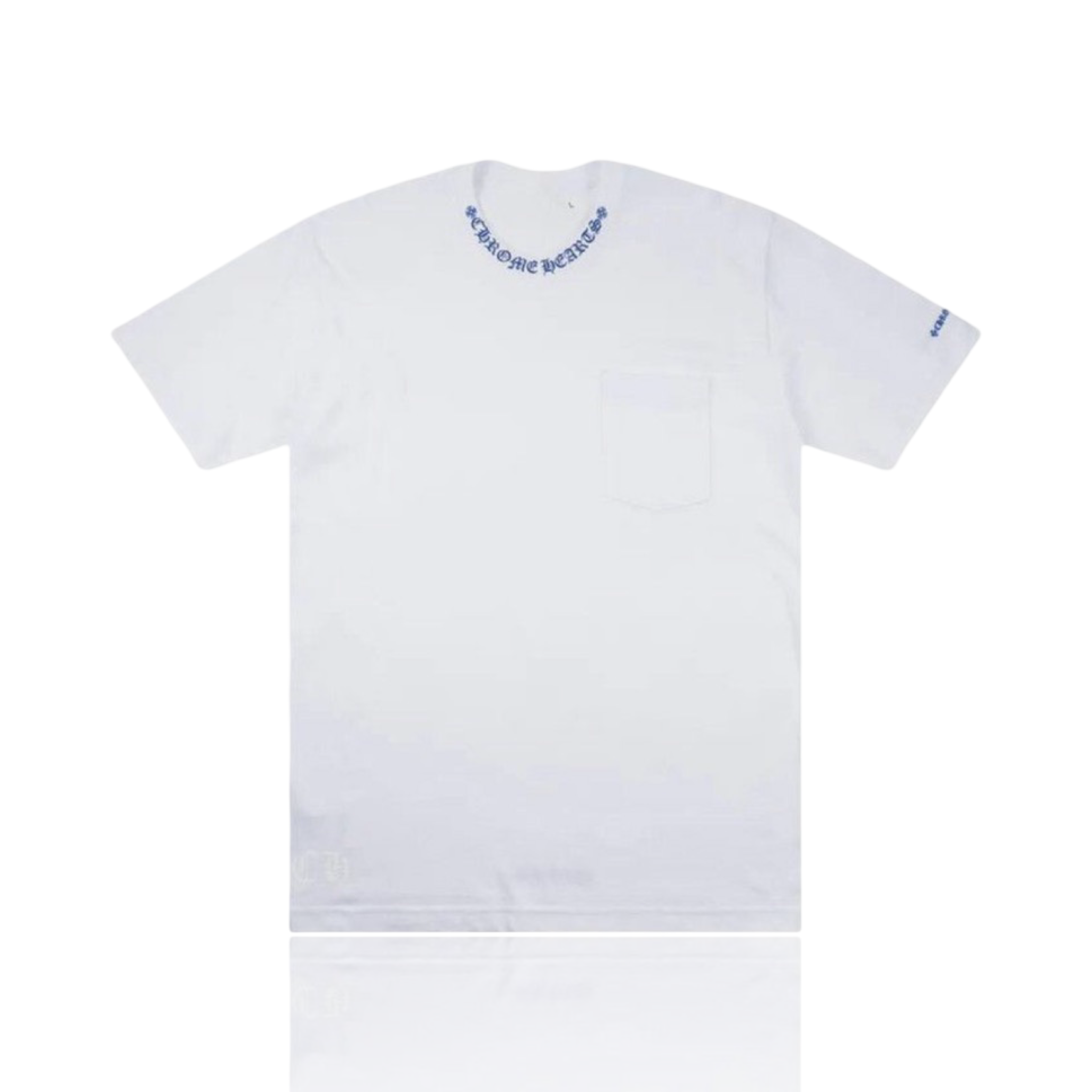 Chrome Hearts Neck Logo Tee Blue/White