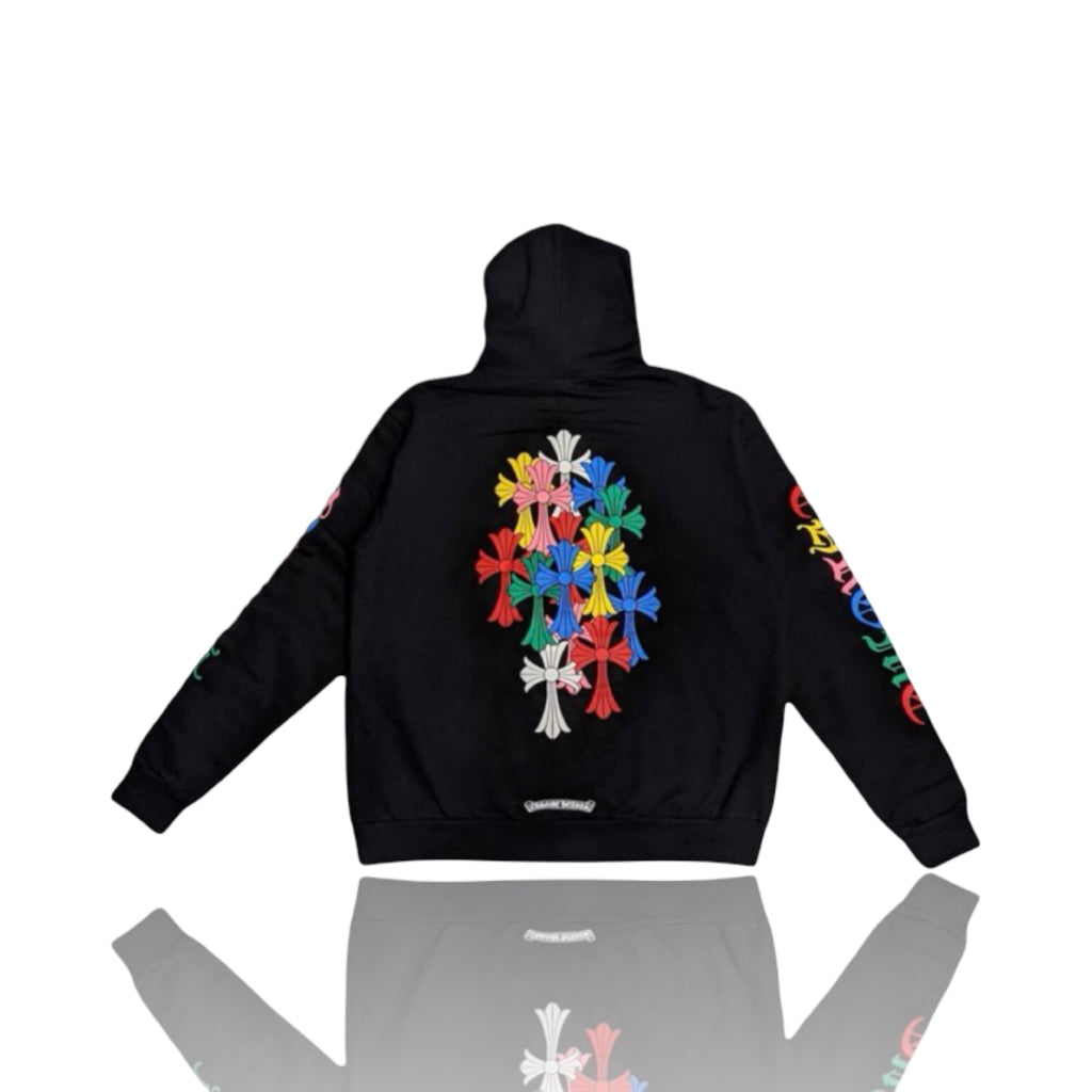 Chrome Hearts Multicolor Cemetery Cross Zip Up Hoodie