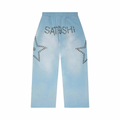 Satoshi Nakamoto Star Studded Sweatpants Blue