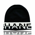 Chanel CC Logo Cashmere Beanie Black/White
