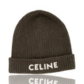 Celine Logo Knit Olive Beanie