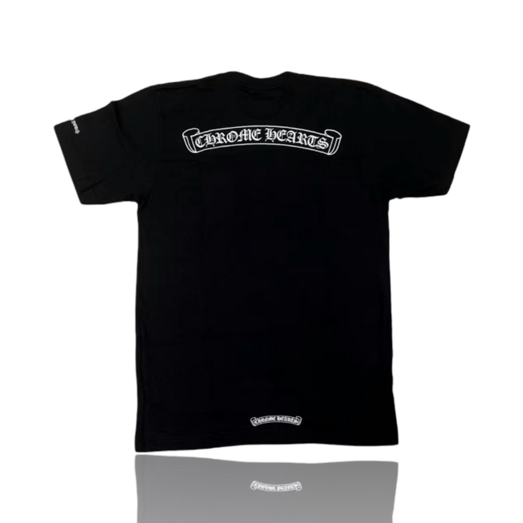 Chrome Hearts Scroll Logo Black Tee