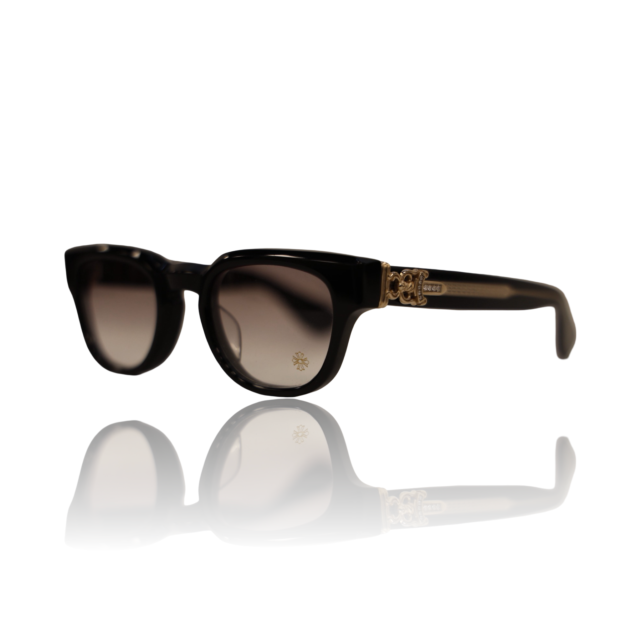 Chrome Hearts Diamond Cuntvoluted Glasses Black/Gold