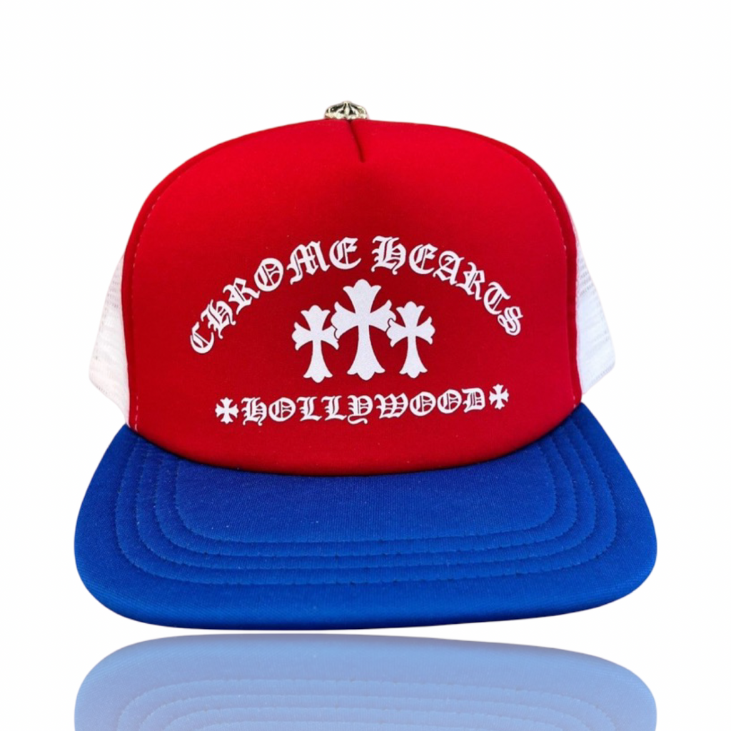 Chrome Hearts King Taco Triple Cross Blue Red White Trucker