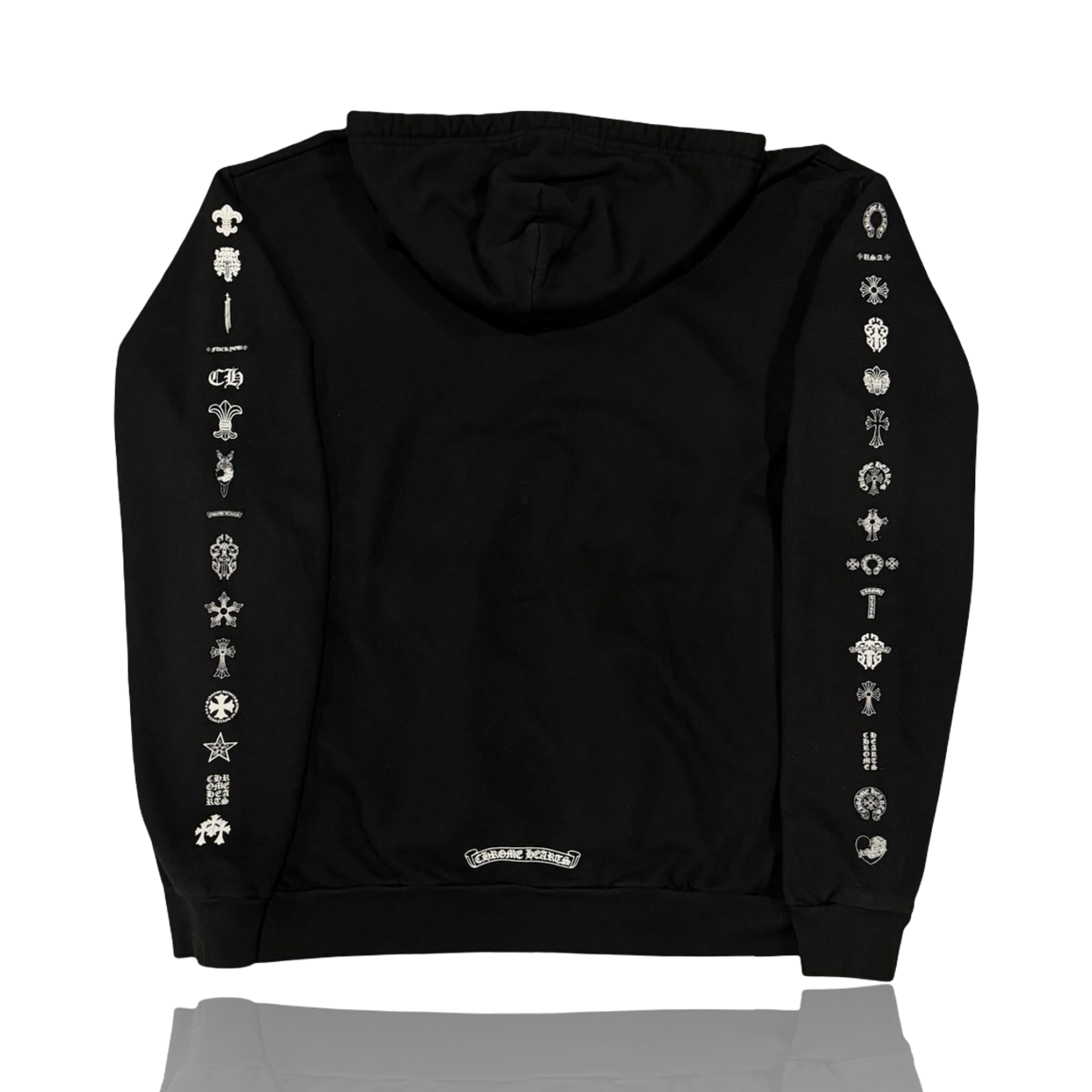Chrome Hearts Hollywood Eyechart Multi Logo Hoodie Black