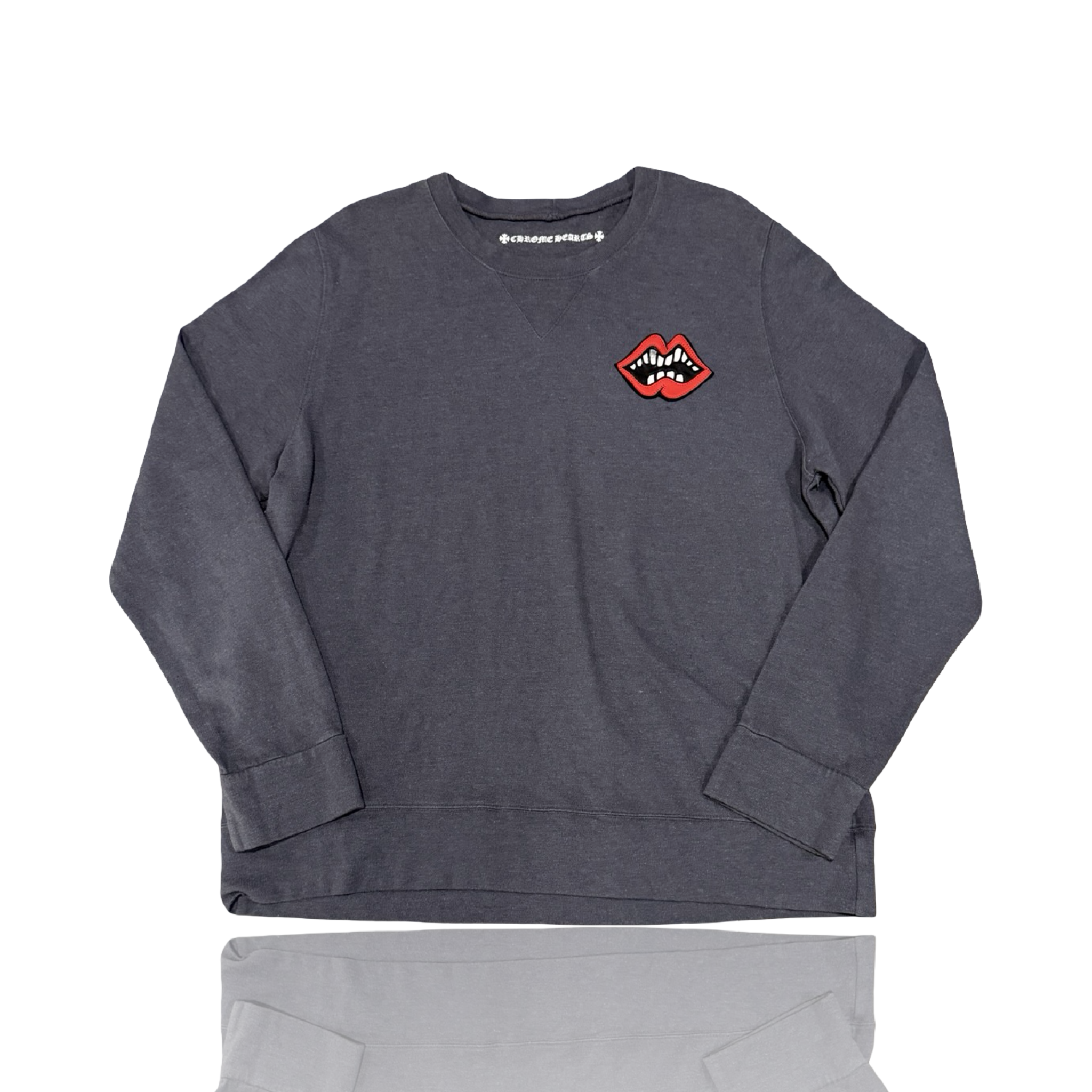 Chrome Hearts Matty Boy Chomper Patch Longsleeve Grey