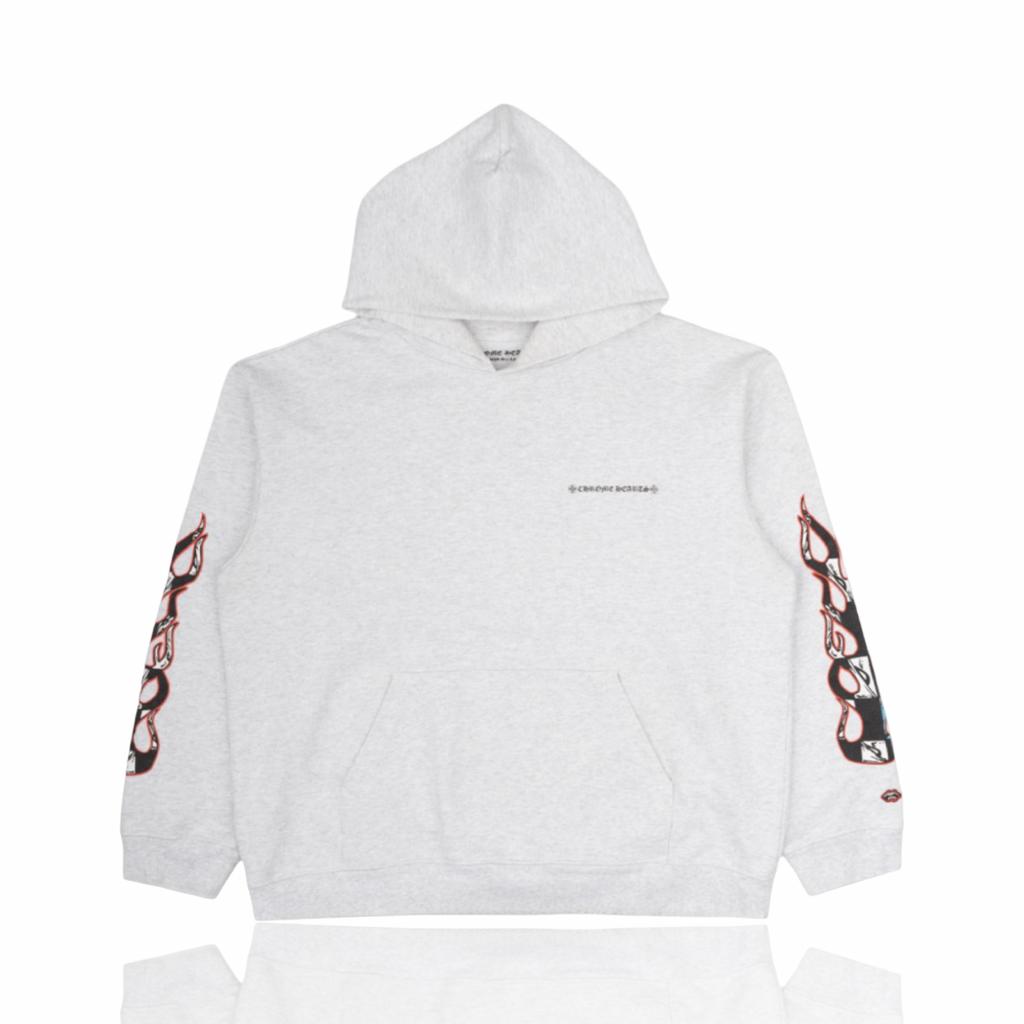 Chrome Hearts Matty Boy Brain Logo Hoodie Heather Grey