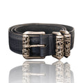 Chrome Hearts Alligator Roller Belt Navy