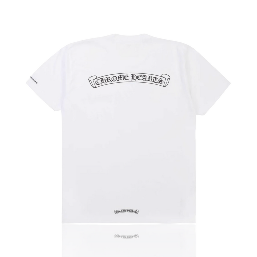 Chrome Hearts Scroll Logo White Tee