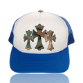 Chrome Hearts Trucker Triple Cross Camo Print Blue