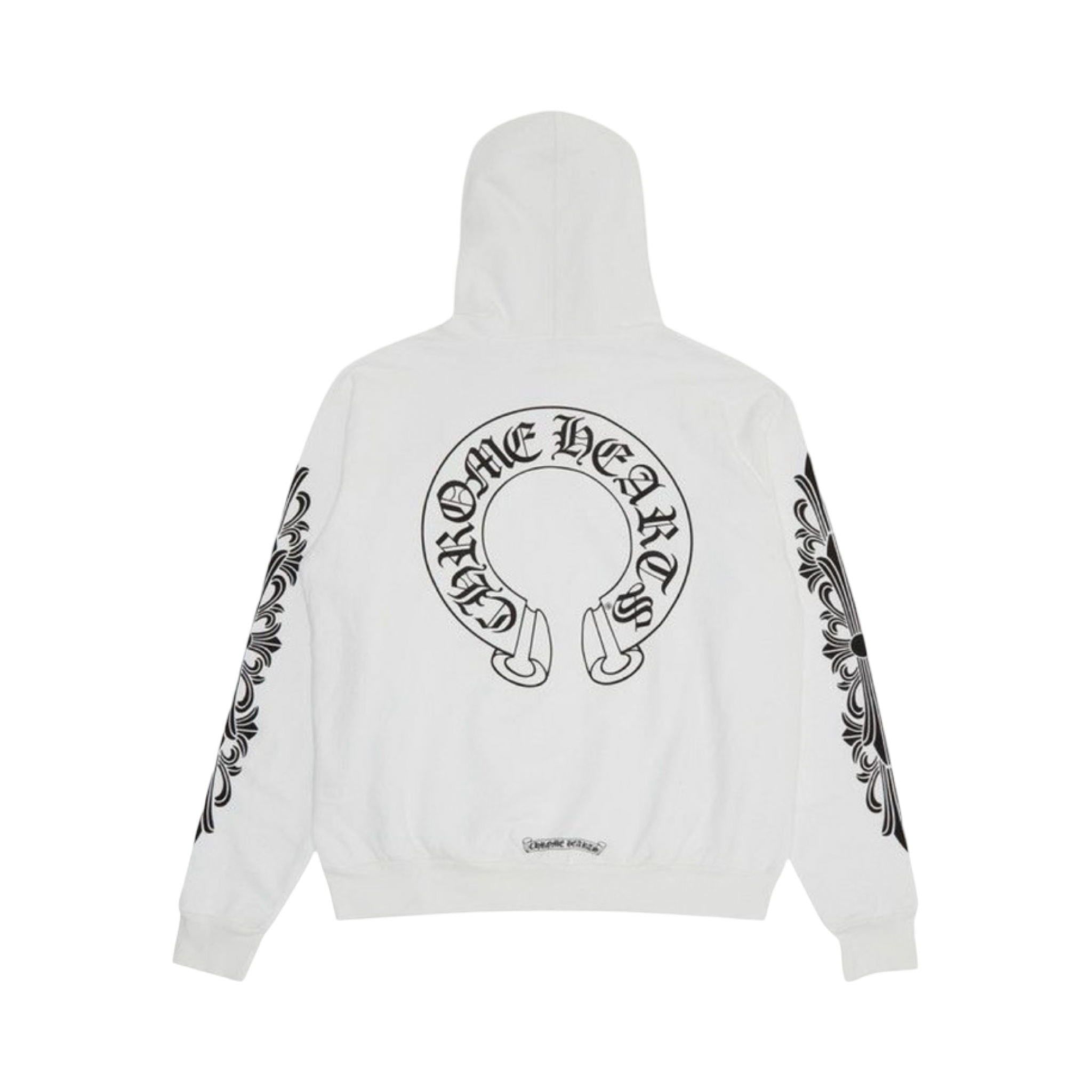 Chrome Hearts Floral Horseshoe Logo Hoodie White
