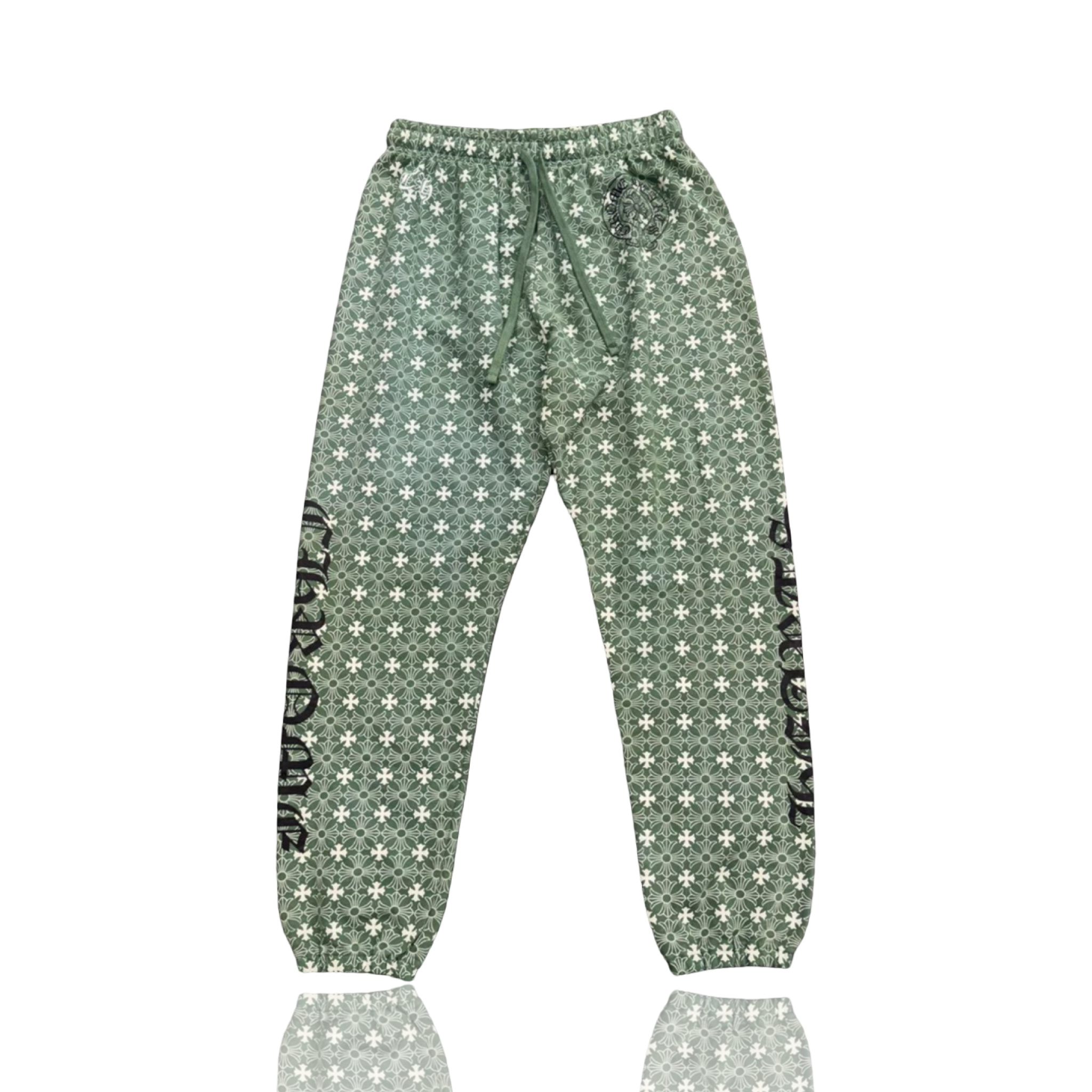 Chrome Hearts Monogram Horseshoe Logo Sweatpants Green