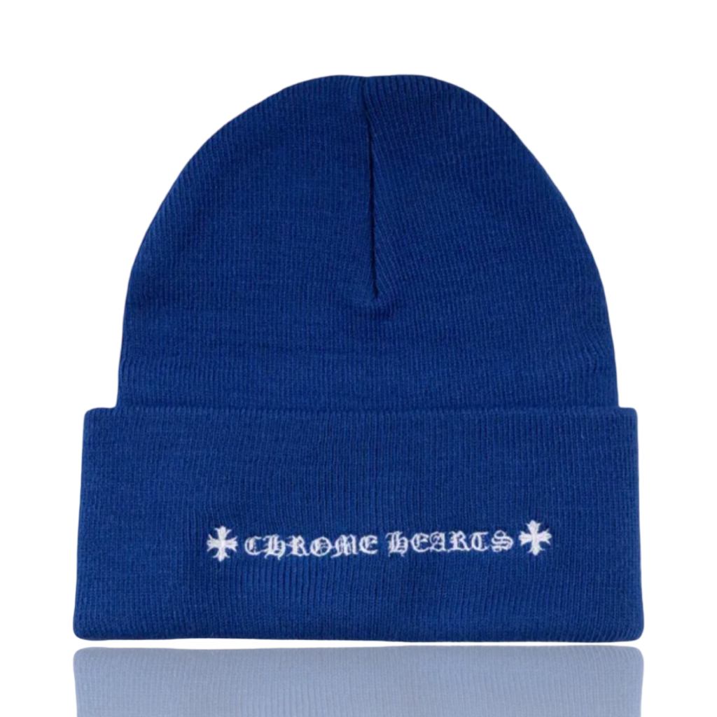 Chrome Hearts CH Logo Beanie Blue/White