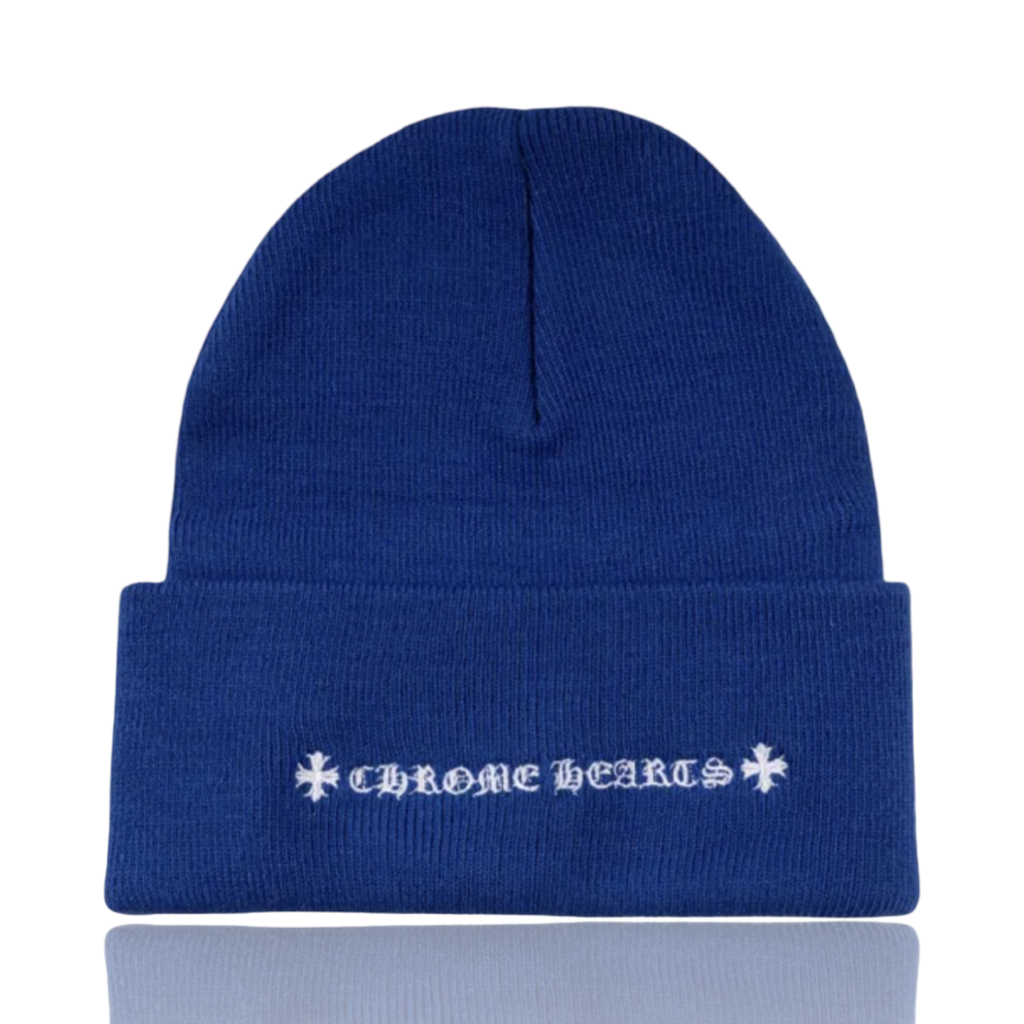 Chrome Hearts CH Logo Beanie Blue/White
