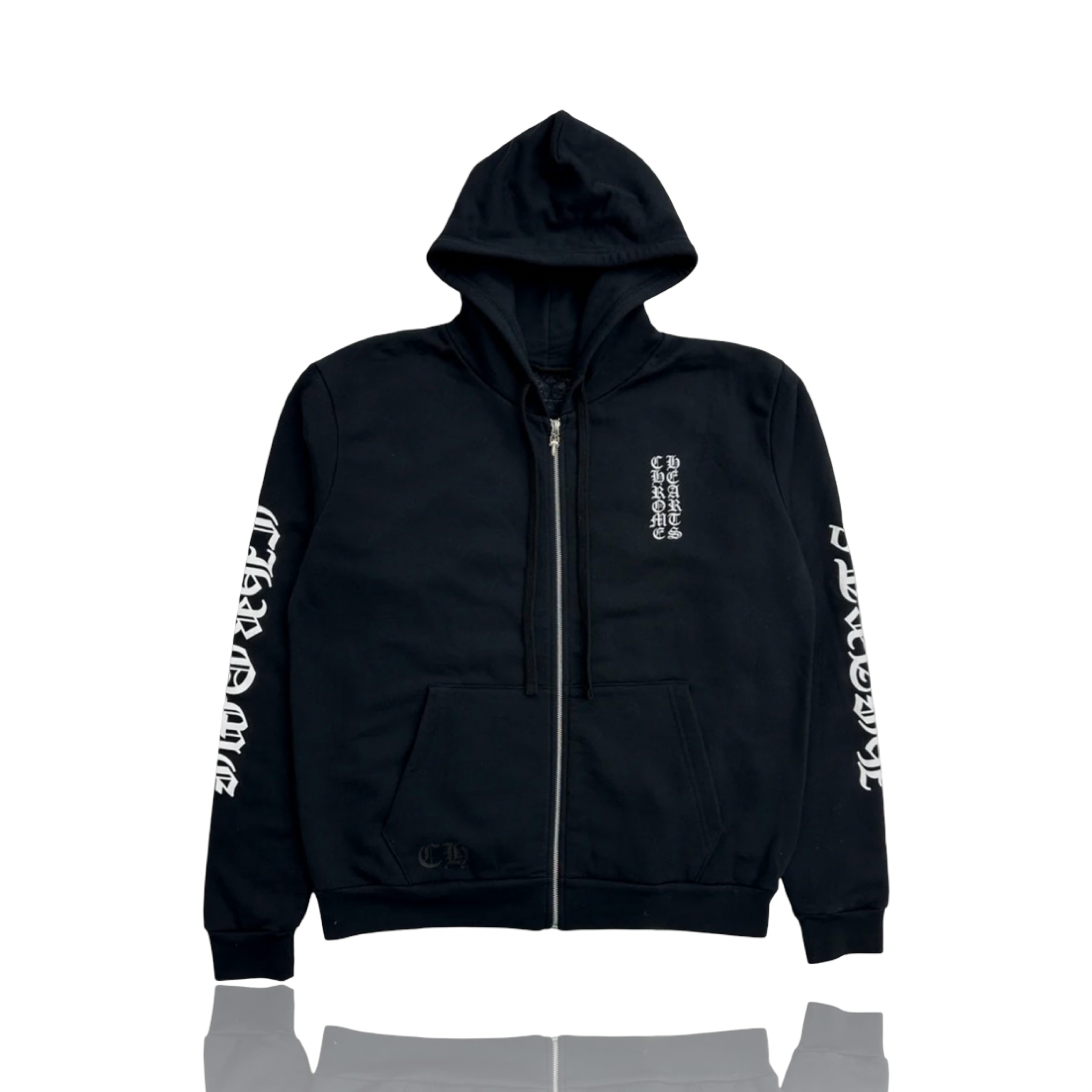 Chrome Hearts Vertical Logo Black Zip Up