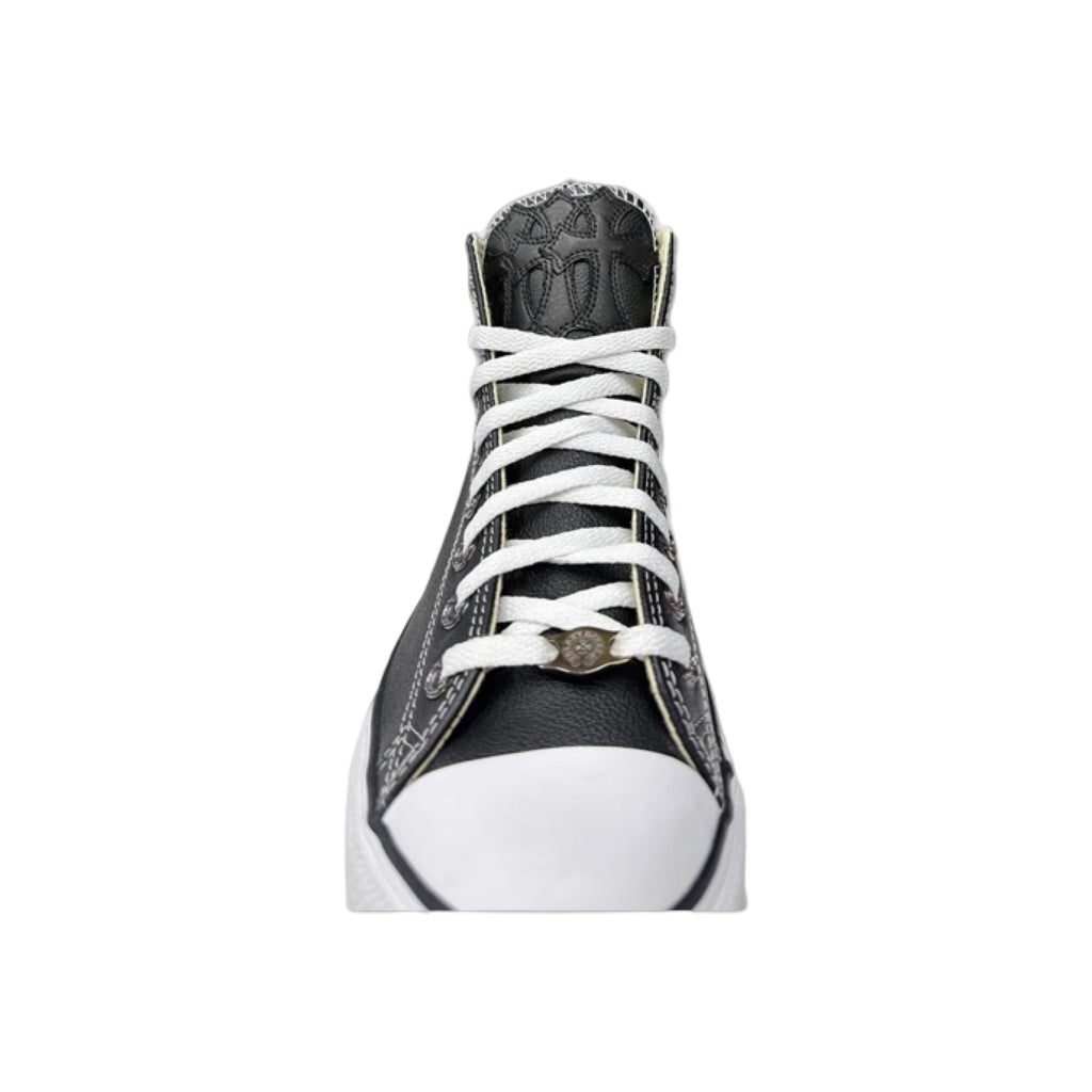 Chrome Heart Leather Triple Cross Converse Black