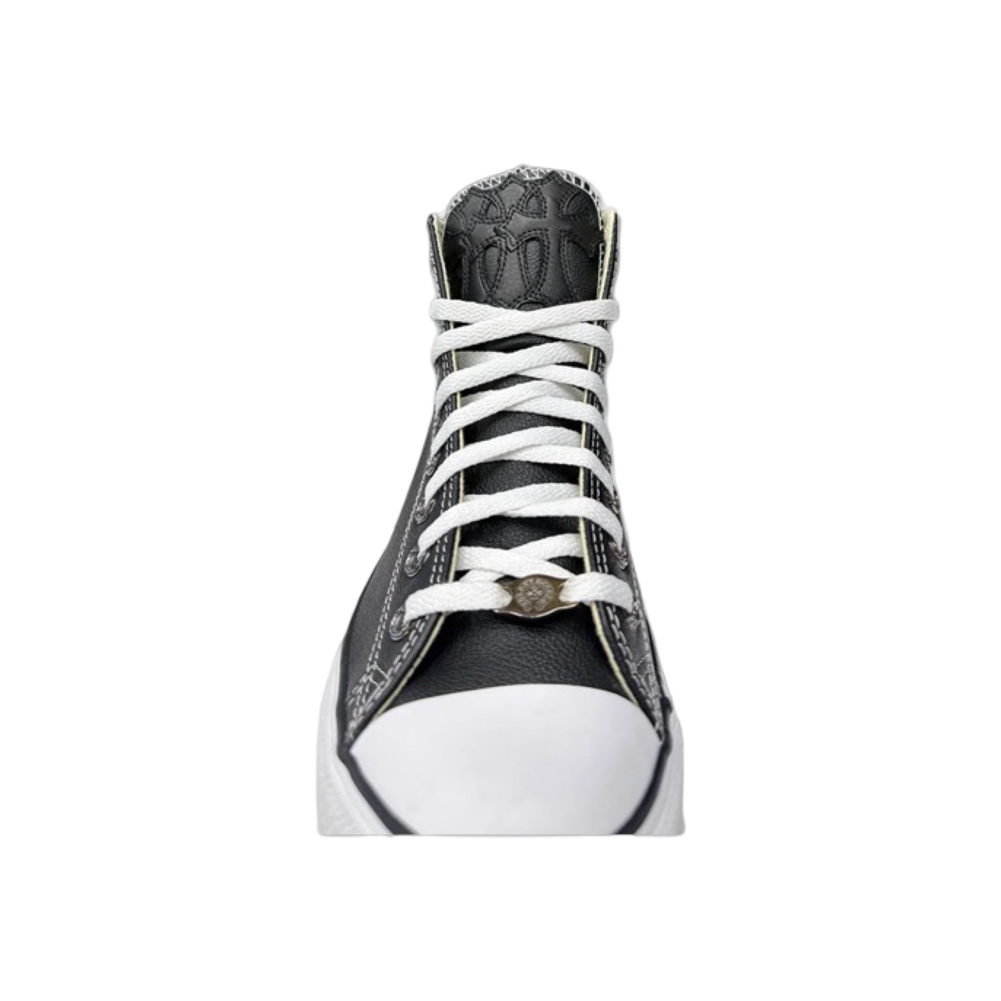 Chrome Heart Leather Triple Cross Converse Black