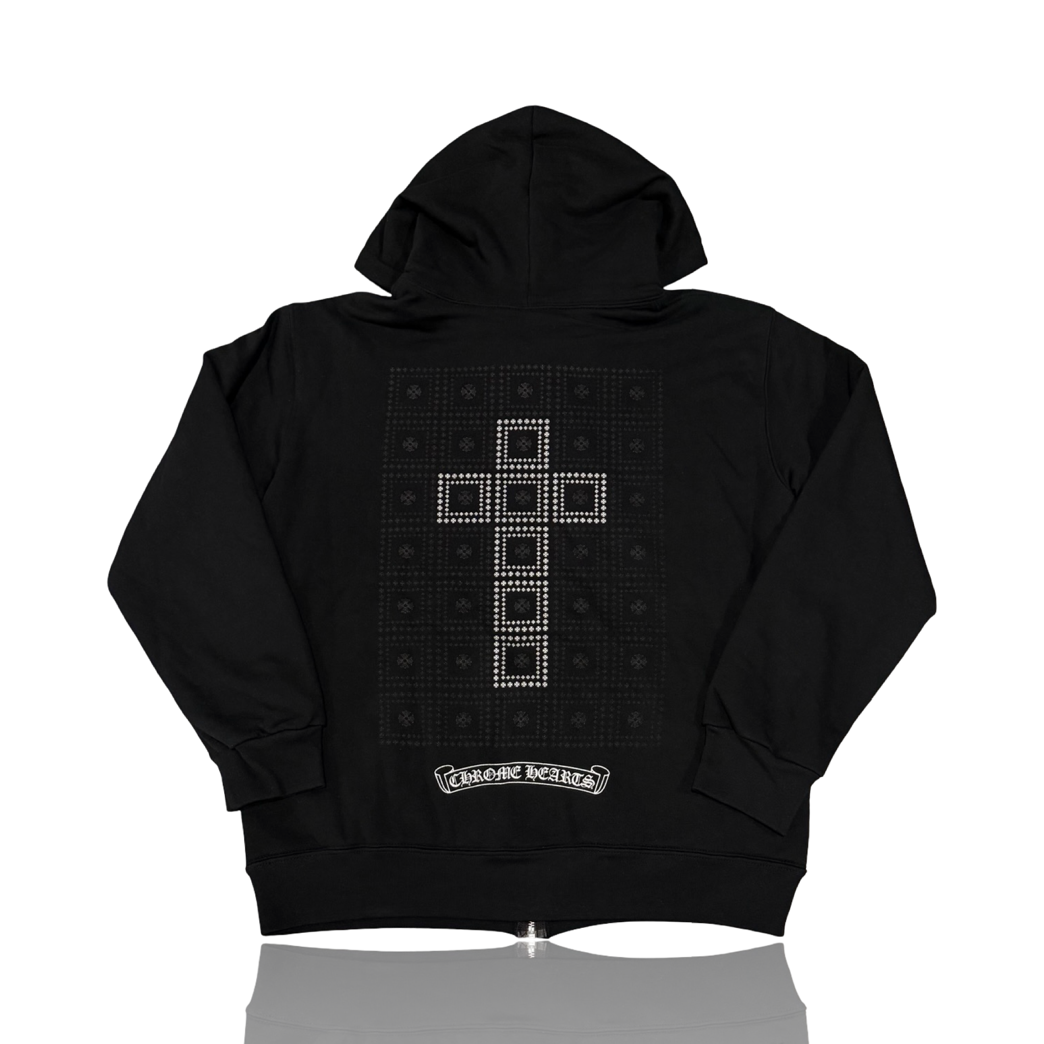 Chrome Hearts Square Cross Black Thermal Zip Up