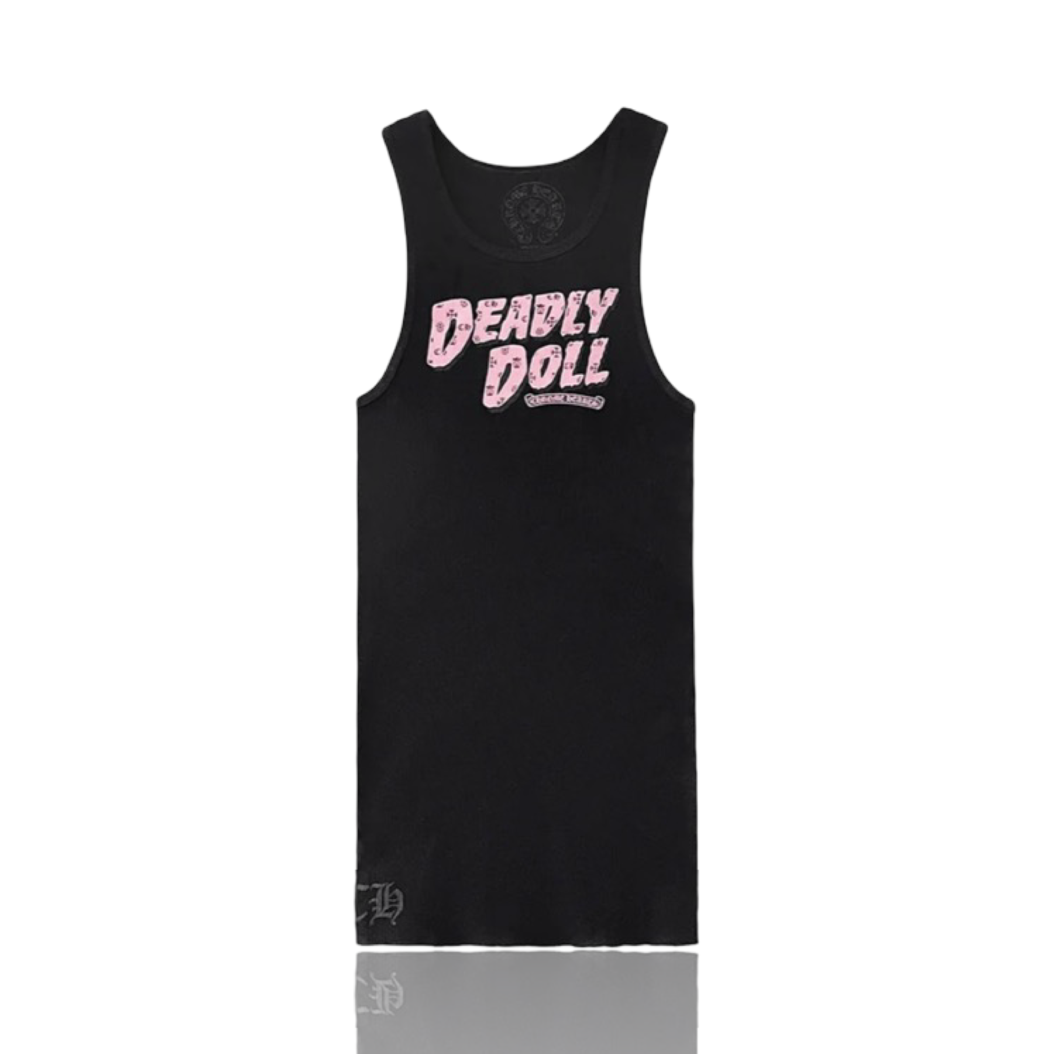 Chrome Hearts Deadly Doll Cross Logo Black Pink Tank