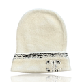 Chanel Cashmere CC Knit Beanie White