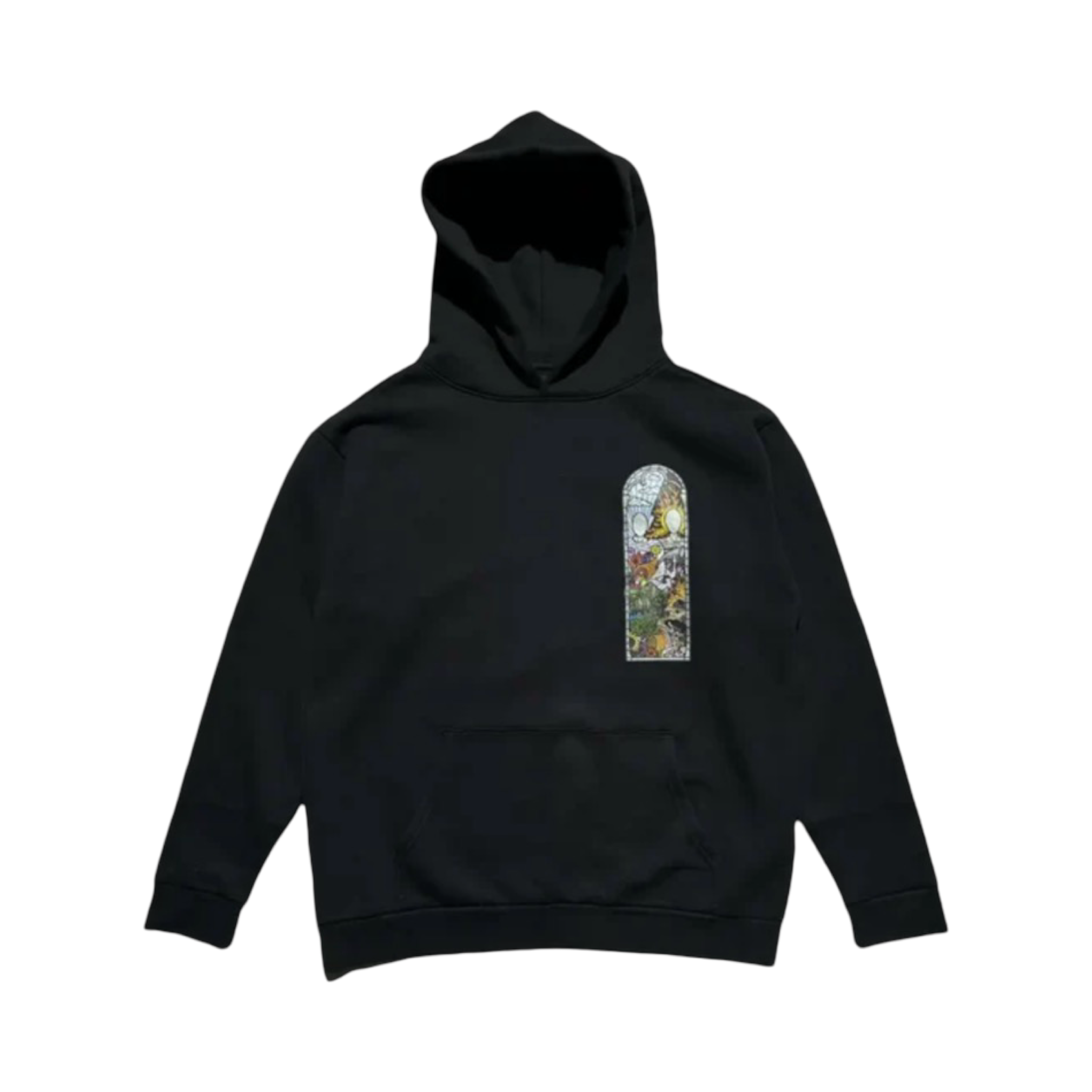Who Decides War Stained Glass Hoodie Black