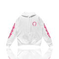 Chrome Hearts Floral Horseshoe Logo Hoodie Pink/White